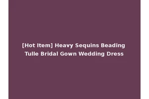 [Hot Item] Heavy Sequins Beading Tulle Bridal Gown Wedding Dress