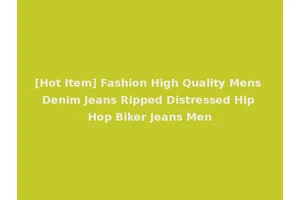[Hot Item] Fashion High Quality Mens Denim Jeans Ripped Distressed Hip Hop Biker Jeans Men