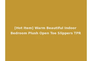 [Hot Item] Warm Beautiful Indoor Bedroom Plush Open Toe Slippers TPR