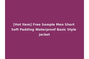 [Hot Item] Free Sample Men Short Soft Padding Waterproof Basic Style Jacket