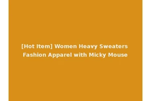 [Hot Item] Women Heavy Sweaters Fashion Apparel with Micky Mouse