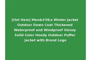 [Hot Item] Men's Winter Jacket Outdoor Down Coat Thickened Waterproof and Windproof Glossy Solid Color Hoody Outdoor Puffer Jacket with Brand Logo