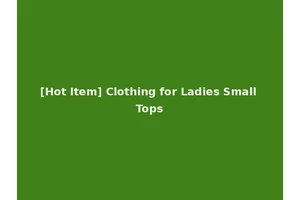 [Hot Item] Clothing for Ladies Small Tops