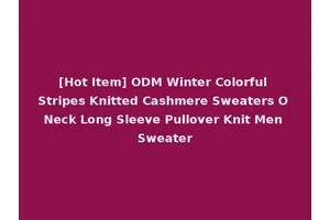 [Hot Item] ODM Winter Colorful Stripes Knitted Cashmere Sweaters O Neck Long Sleeve Pullover Knit Men Sweater