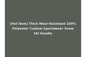 [Hot Item] Thick Wear-Resistant 100% Polyester Custom Sportswear Snow Ski Hoodie