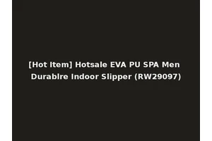 [Hot Item] Hotsale EVA PU SPA Men Durablre Indoor Slipper (RW29097)