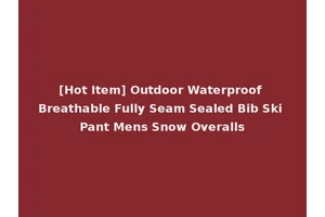 [Hot Item] Outdoor Waterproof Breathable Fully Seam Sealed Bib Ski Pant Mens Snow Overalls