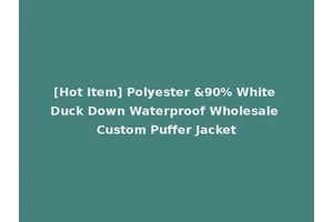 [Hot Item] Polyester &90% White Duck Down Waterproof Wholesale Custom Puffer Jacket
