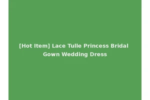 [Hot Item] Lace Tulle Princess Bridal Gown Wedding Dress