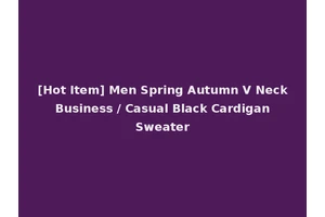 [Hot Item] Men Spring Autumn V Neck Business / Casual Black Cardigan Sweater