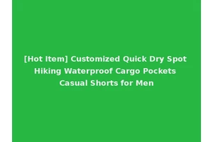 [Hot Item] Customized Quick Dry Spot Hiking Waterproof Cargo Pockets Casual Shorts for Men