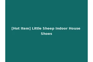 [Hot Item] Little Sheep Indoor House Shoes