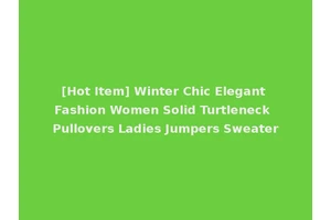 [Hot Item] Winter Chic Elegant Fashion Women Solid Turtleneck Pullovers Ladies Jumpers Sweater