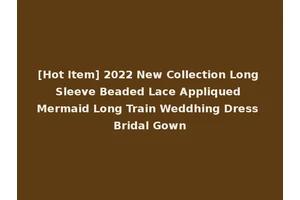 [Hot Item] 2022 New Collection Long Sleeve Beaded Lace Appliqued Mermaid Long Train Weddhing Dress Bridal Gown
