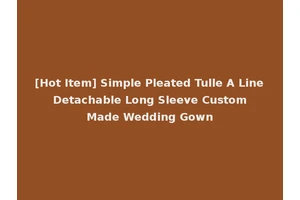 [Hot Item] Simple Pleated Tulle A Line Detachable Long Sleeve Custom Made Wedding Gown