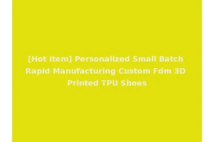[Hot Item] Personalized Small Batch Rapid Manufacturing Custom Fdm 3D Printed TPU Shoes