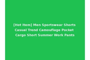 [Hot Item] Men Sportswear Shorts Casual Trend Camouflage Pocket Cargo Short Summer Work Pants