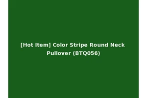 [Hot Item] Color Stripe Round Neck Pullover (BTQ056)