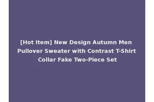[Hot Item] New Design Autumn Men Pullover Sweater with Contrast T-Shirt Collar Fake Two-Piece Set