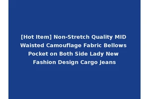 [Hot Item] Non-Stretch Quality MID Waisted Camouflage Fabric Bellows Pocket on Both Side Lady New Fashion Design Cargo Jeans