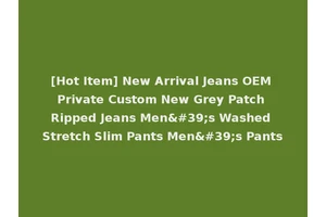 [Hot Item] New Arrival Jeans OEM Private Custom New Grey Patch Ripped Jeans Men's Washed Stretch Slim Pants Men's Pants