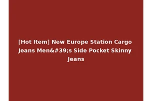 [Hot Item] New Europe Station Cargo Jeans Men's Side Pocket Skinny Jeans