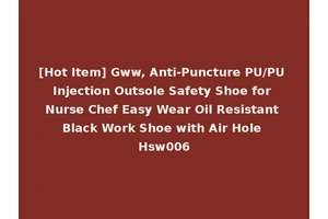 [Hot Item] Gww, Anti-Puncture PU/PU Injection Outsole Safety Shoe for Nurse Chef Easy Wear Oil Resistant Black Work Shoe with Air Hole Hsw006