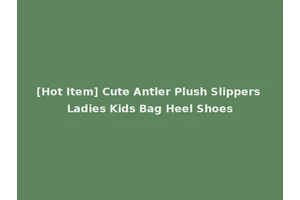 [Hot Item] Cute Antler Plush Slippers Ladies Kids Bag Heel Shoes