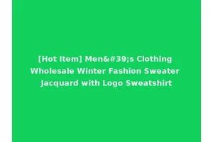[Hot Item] Men's Clothing Wholesale Winter Fashion Sweater Jacquard with Logo Sweatshirt
