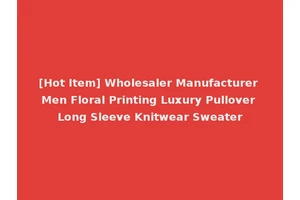 [Hot Item] Wholesaler Manufacturer Men Floral Printing Luxury Pullover Long Sleeve Knitwear Sweater