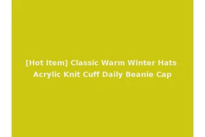 [Hot Item] Classic Warm Winter Hats Acrylic Knit Cuff Daily Beanie Cap