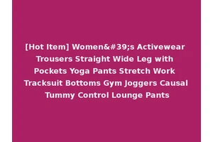 [Hot Item] Women's Activewear Trousers Straight Wide Leg with Pockets Yoga Pants Stretch Work Tracksuit Bottoms Gym Joggers Causal Tummy Control Lounge Pants