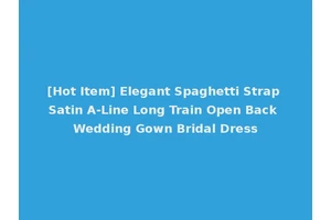 [Hot Item] Elegant Spaghetti Strap Satin A-Line Long Train Open Back Wedding Gown Bridal Dress