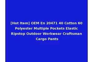 [Hot Item] OEM En 20471 40 Cotton 60 Polyester Multiple Pockets Elastic Ripstop Outdoor Workwear Craftsman Cargo Pants