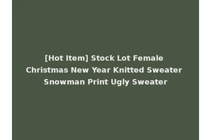 [Hot Item] Stock Lot Female Christmas New Year Knitted Sweater Snowman Print Ugly Sweater