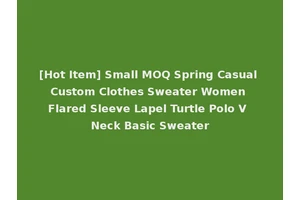 [Hot Item] Small MOQ Spring Casual Custom Clothes Sweater Women Flared Sleeve Lapel Turtle Polo V Neck Basic Sweater