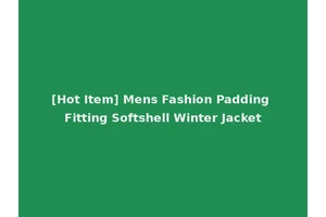 [Hot Item] Mens Fashion Padding Fitting Softshell Winter Jacket