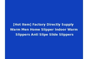 [Hot Item] Factory Directly Supply Warm Men Home Slipper Indoor Warm Slippers Anti Slipe Slide Slippers