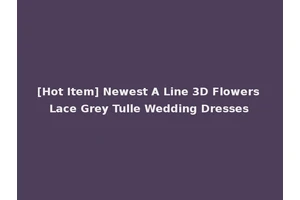 [Hot Item] Newest A Line 3D Flowers Lace Grey Tulle Wedding Dresses