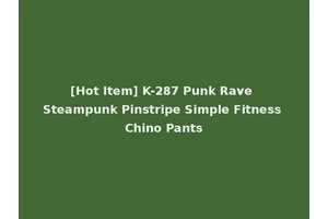 [Hot Item] K-287 Punk Rave Steampunk Pinstripe Simple Fitness Chino Pants