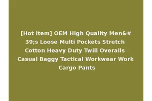 [Hot Item] OEM High Quality Men's Loose Multi Pockets Stretch Cotton Heavy Duty Twill Overalls Casual Baggy Tactical Workwear Work Cargo Pants