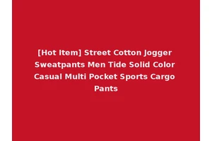 [Hot Item] Street Cotton Jogger Sweatpants Men Tide Solid Color Casual Multi Pocket Sports Cargo Pants