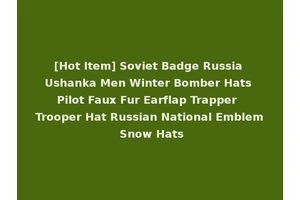 [Hot Item] Soviet Badge Russia Ushanka Men Winter Bomber Hats Pilot Faux Fur Earflap Trapper Trooper Hat Russian National Emblem Snow Hats