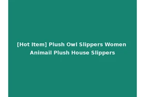 [Hot Item] Plush Owl Slippers Women Animail Plush House Slippers