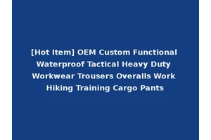 [Hot Item] OEM Custom Functional Waterproof Tactical Heavy Duty Workwear Trousers Overalls Work Hiking Training Cargo Pants