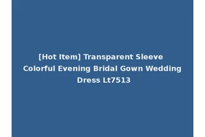 [Hot Item] Transparent Sleeve Colorful Evening Bridal Gown Wedding Dress Lt7513