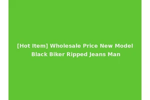 [Hot Item] Wholesale Price New Model Black Biker Ripped Jeans Man