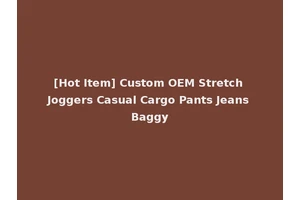 [Hot Item] Custom OEM Stretch Joggers Casual Cargo Pants Jeans Baggy