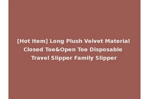 [Hot Item] Long Plush Velvet Material Closed Toe&Open Toe Disposable Travel Slipper Family Slipper
