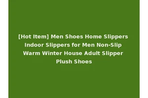 [Hot Item] Men Shoes Home Slippers Indoor Slippers for Men Non-Slip Warm Winter House Adult Slipper Plush Shoes